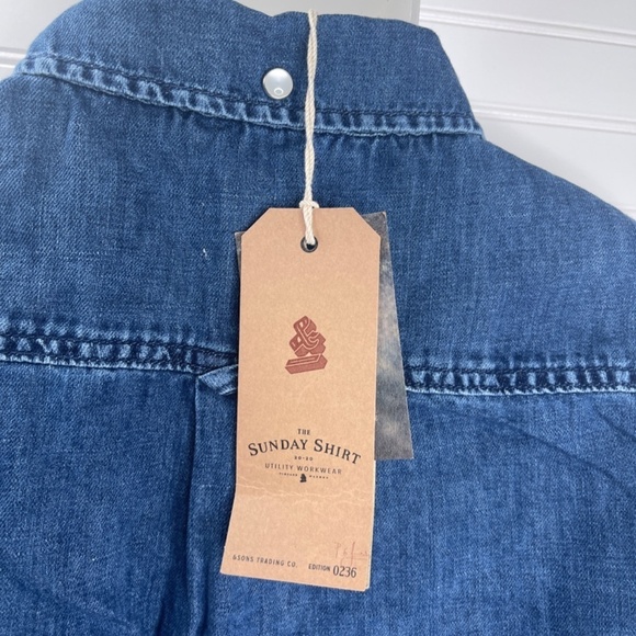 NWT &SONS Trading Co. Sunday Shirt Light Denim Large - Picture 6 of 12